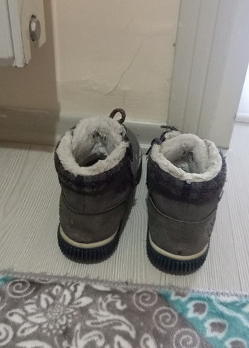 Gri Erkek Çocuk Süet Bot Kürklü - Görsel 4