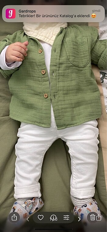 Bebek müslin gömlek - Görsel 2