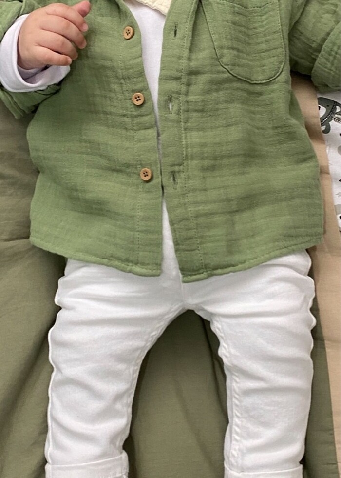 Bebek müslin gömlek - Görsel 2