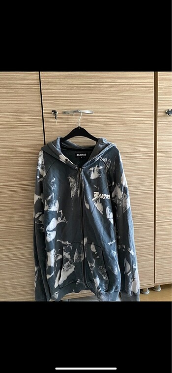 Urban Outfitters Yıkama desen kapüşonlu hırka