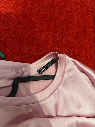 xs Beden zara pembe saten elbise