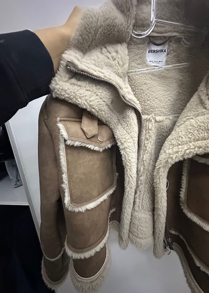 bershka cift tarafli mont ceket - Görsel 2