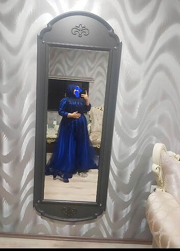 Lacivert taşlı elbise