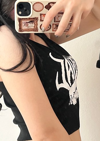 gotik punk crop - Görsel 2