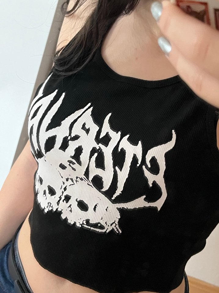 gotik punk crop - Görsel 3