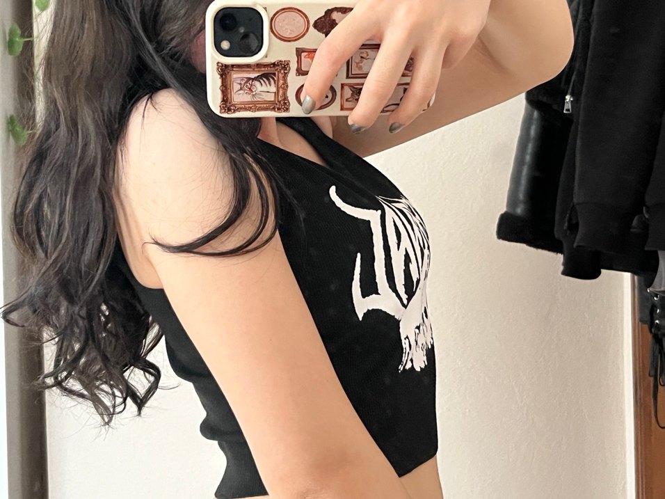 gotik punk crop - Görsel 2