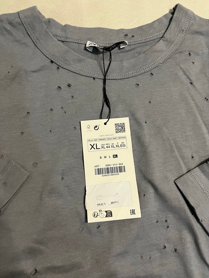 Gri Kısa Kollu Rahat Kesim Erkek Gömlek - Görsel 2