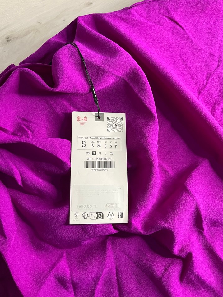 Mor Uzun Kollu Kadın Tulum - Görsel 2