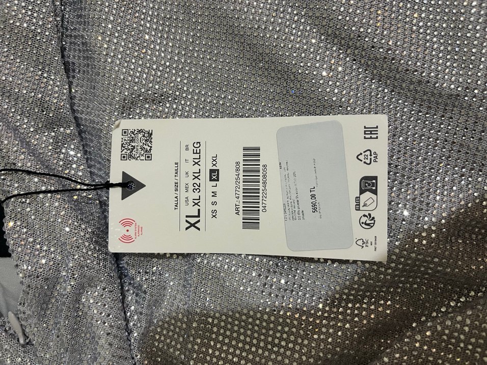 Gri Drapeli Uzun Abiye Elbise - Görsel 4