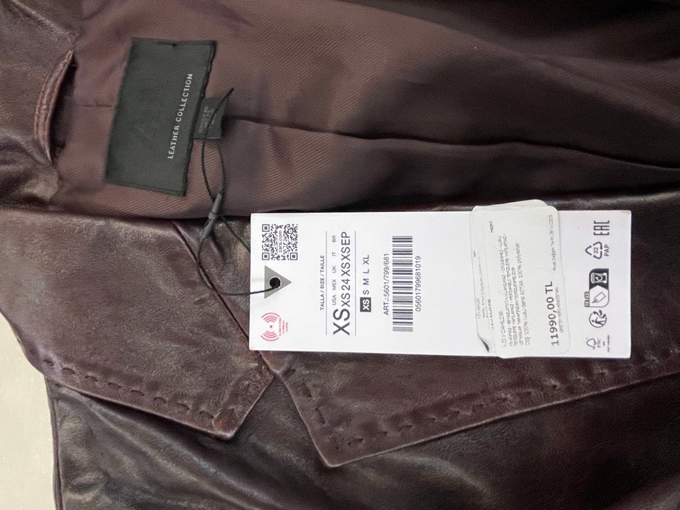 Kahverengi Uzun Deri Ceket - Görsel 2