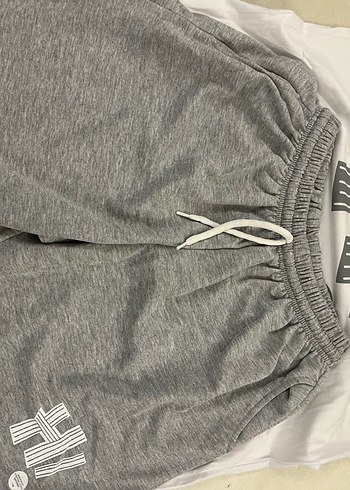Gri Mini Pamuklu erkek şort tişört takim - Görsel 2