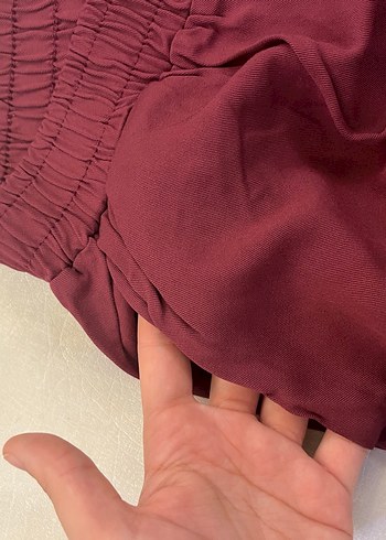 Bordo Uzun Salaş Kadın Etek - Görsel 4