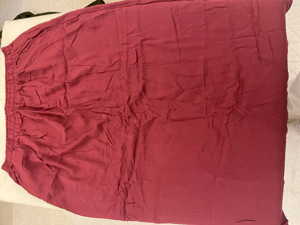 Bordo Uzun Salaş Kadın Etek - Görsel 2