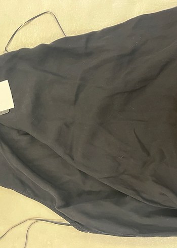 Siyah Drapeli V Yakalı Uzun Abiye Elbise - Görsel 3