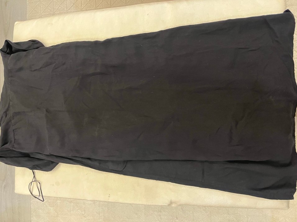 Siyah Drapeli V Yakalı Uzun Abiye Elbise - Görsel 2