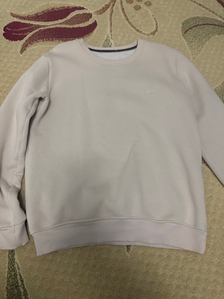 Bej erkek Sweatshirt, Bisiklet Yaka, Rahat Kesim - Görsel 2