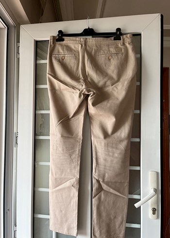 Bej Regular Fit Keten Erkek Pantolon - Görsel 3