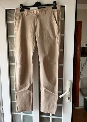 Bej Regular Fit Keten Erkek Pantolon - Görsel 2