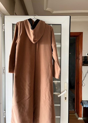 Bej Uzun Fermuarlı Kadın Kaban - Görsel 4