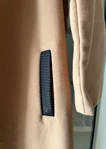 Bej Uzun Fermuarlı Kadın Kaban - Görsel 3