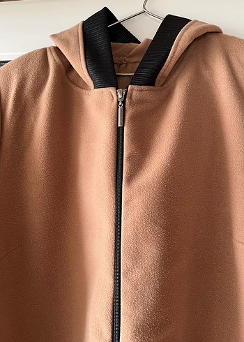 Bej Uzun Fermuarlı Kadın Kaban - Görsel 2