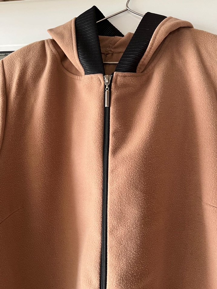 Bej Uzun Fermuarlı Kadın Kaban - Görsel 2