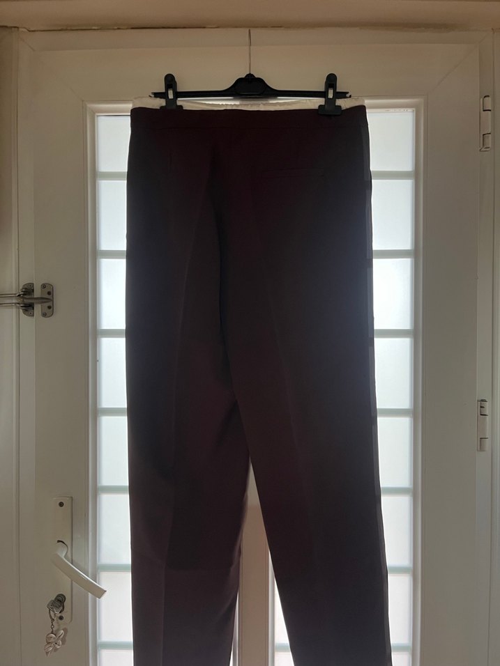 Kadın Kahverengi Plazzo Kumaş Pantolon - Görsel 2