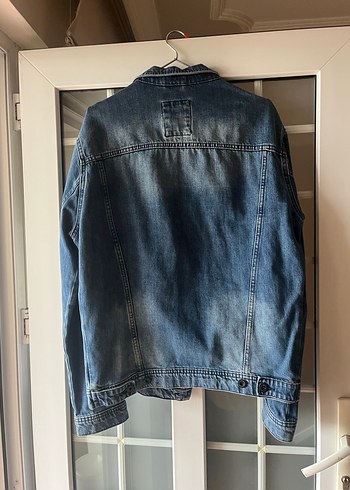 Gevşek Kesim Mavi Denim Erkek Ceket - Görsel 2