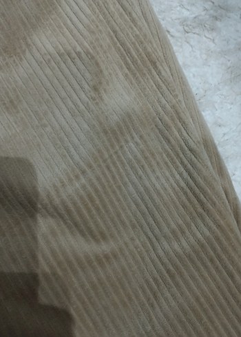 Bej Kadın Pilili Kumaş Pantolon - Görsel 3