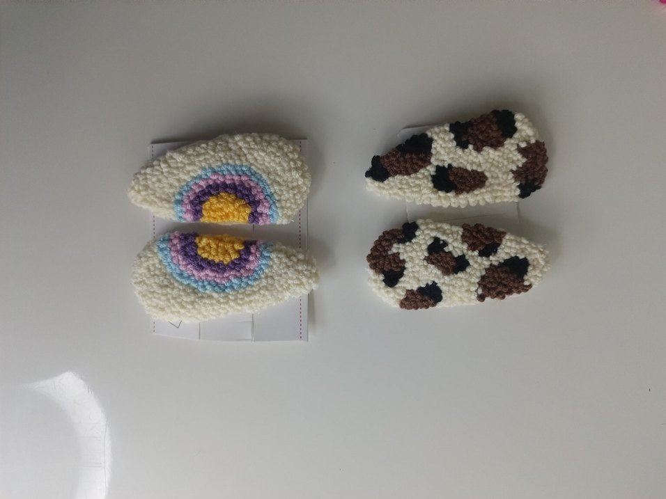 Renkli İşlemeli punch  Toka Seti - Görsel 2