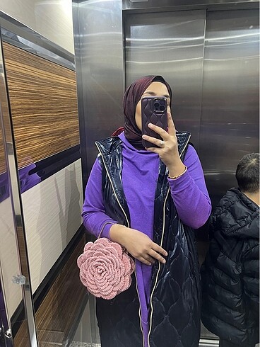 Pembe çanta el örgüsü