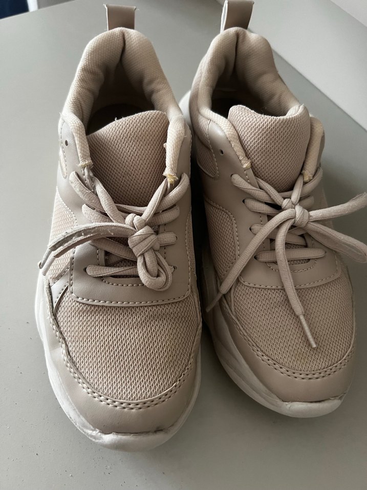 Bej Platform Tabanlı Kadın Spor Ayakkabı - Görsel 5