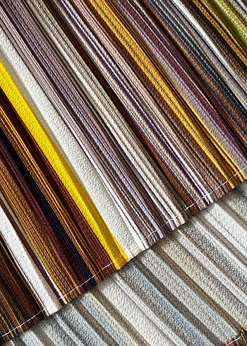 Çizgili Pliseli Kadın Kumaş Pantolon - Görsel 6