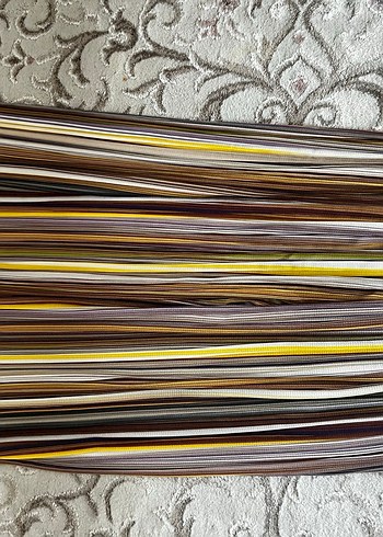 Çizgili Pliseli Kadın Kumaş Pantolon - Görsel 2