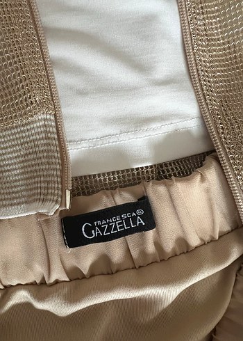 Bej Şeffaf Midi Kadın Ceket - Görsel 11