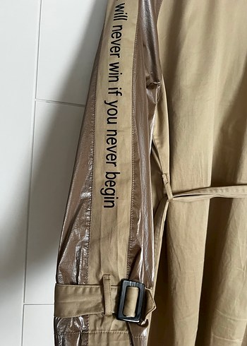 Camel Renkli Midi Kadın Trençkot - Görsel 3