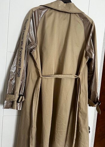 Camel Renkli Midi Kadın Trençkot - Görsel 4