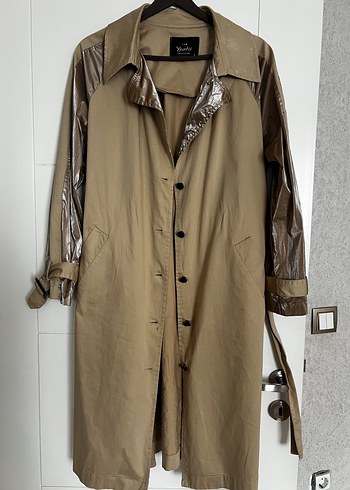 Camel Renkli Midi Kadın Trençkot - Görsel 2