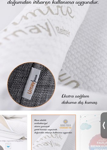 Gri Çok Fonksiyonlu Bebek Taşıma ve Reflü Yatağı - Görsel 5