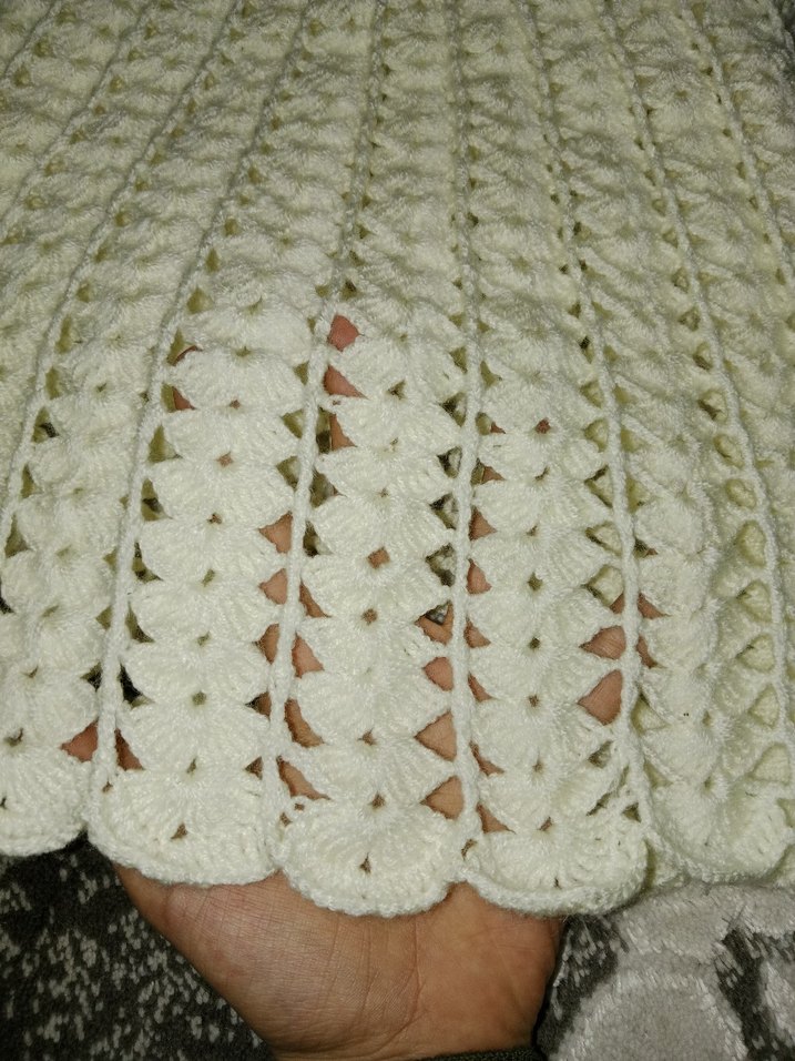 Kız Çocuk Beyaz Örgü elbise 1 2 yasa uygun - Görsel 4