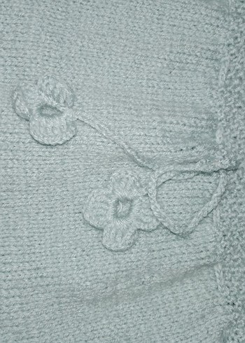 Nakışlı Gri Kolsuz Triko Hamile Elbisesi 1 2 yasa uygun - Görsel 3