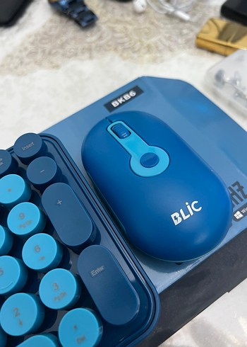 Kablosuz Mavi Klavye ve Mouse Seti - Görsel 2