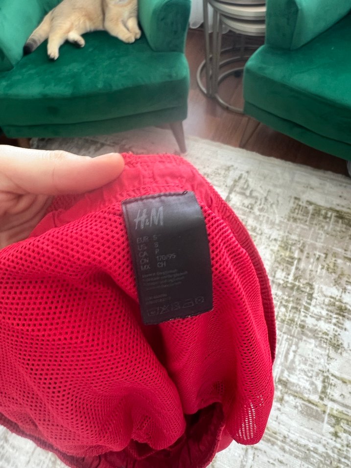 H&M Kırmızı Erkek Şort Mayo - Görsel 4