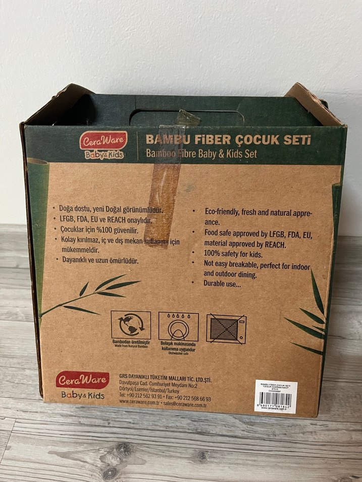 Bambu Elyaf Çocuk Tabak, Çatal, Bıçak Seti - Görsel 4