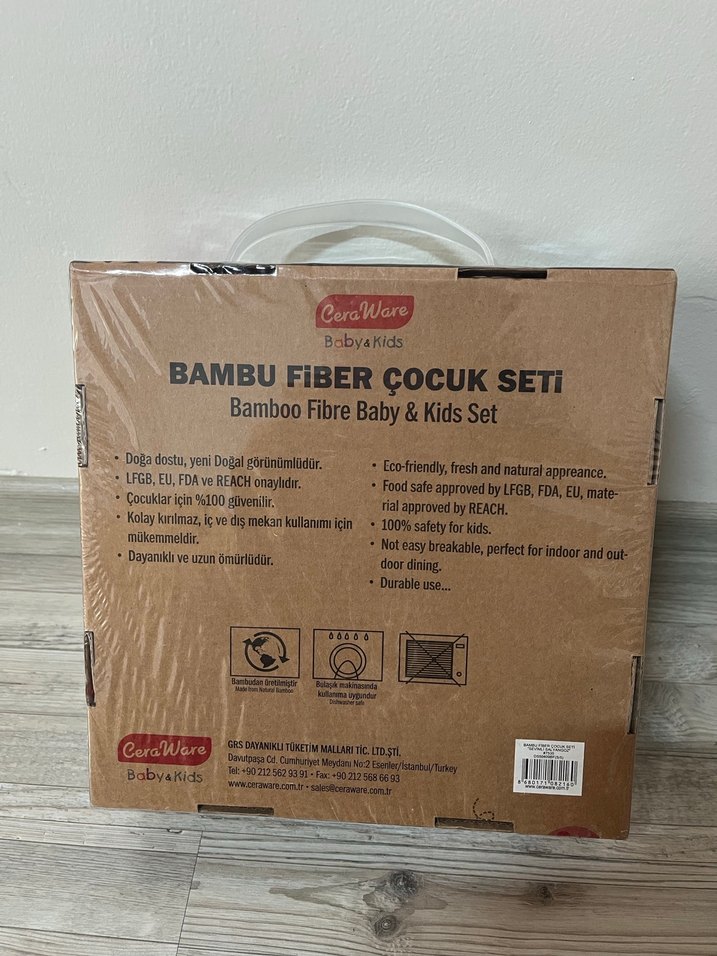 Bambu Lifli Çocuk Tabak Çatal Bıçak Seti - Görsel 2