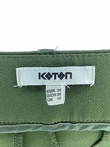38 Beden yeşil Renk Koton Kumaş Pantolon %70 İndirimli.