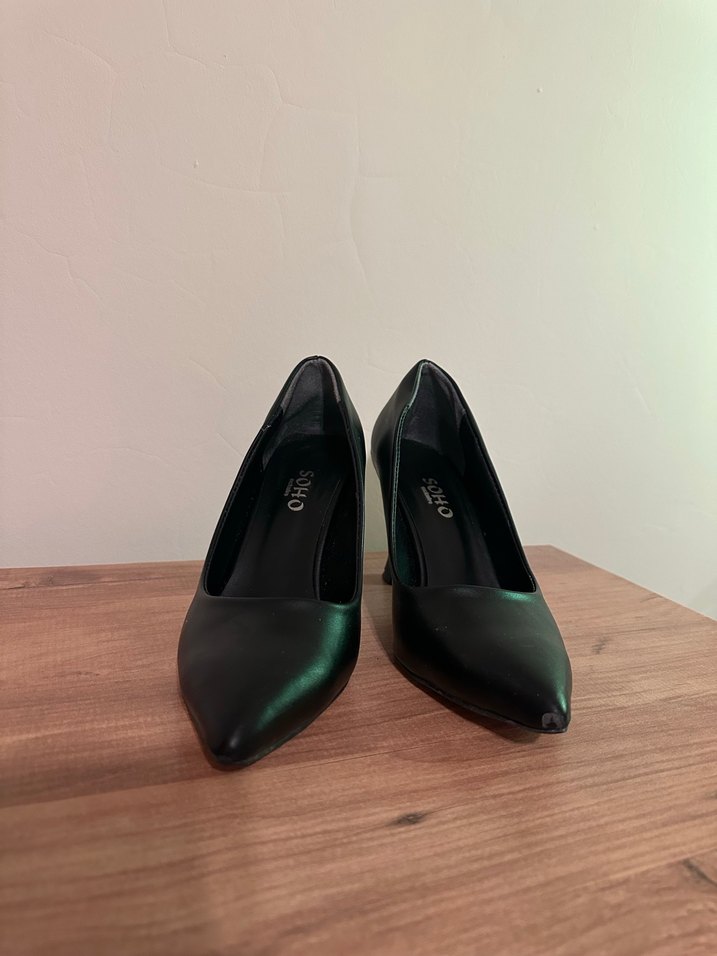 SİYAH STİLETTO TOPUKLU AYAKKABI - Görsel 2