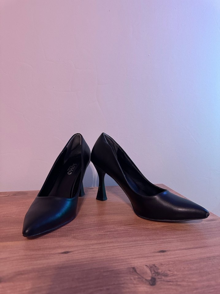 SİYAH STİLETTO TOPUKLU AYAKKABI - Görsel 3