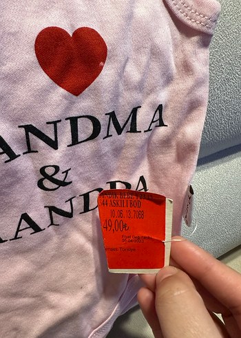 Pembe Baskılı Askısız Bebek Body - Görsel 2