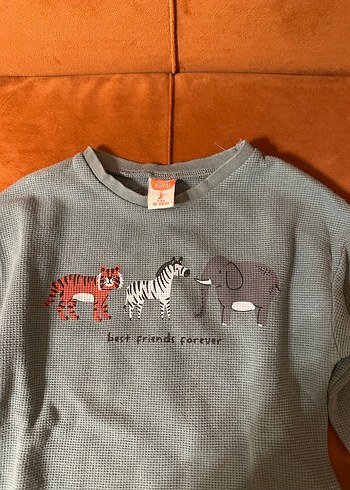 Gri Erkek Çocuk Uzun Kollu Baskılı Sweatshirt - Görsel 3